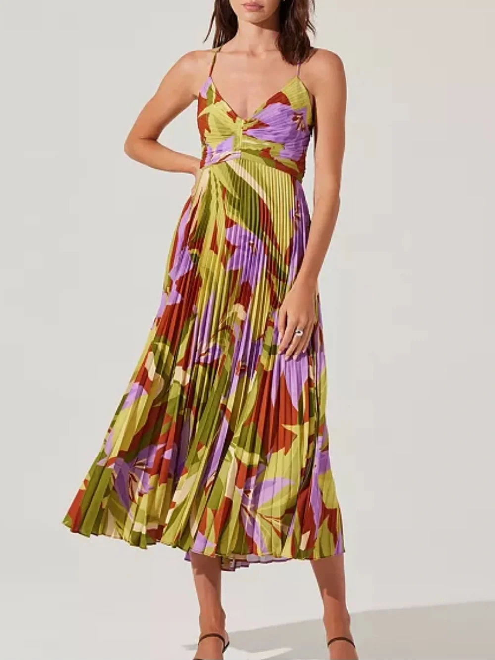 ASTR - Blythe Dress in Green Rust Floral